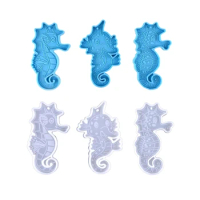 R3MC Sea Horse Resin Mold Jewelry Casting Mold Resin Keychain Mould DIY Pendant Mold