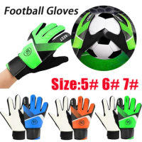 Anti-Slip Children's Goalkeeper Gloves PU Football Gloves Finger Protection Goal Thickened Latex Goalkeeper Gloves For Kids