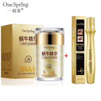 Snail Face Cream + Eye massage Roller Serum Whitening Cream Aloe Vera Gel eye bags Anti Wrinkle Rorec Korean Face Care Cosmetics