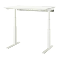 MITTZON 升降式工作桌, 電動 白色, 120x80 公分