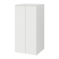 SMÅSTAD/PLATSA 衣櫃/衣櫥, 白色 白色/三層層架, 60x57x123 公分