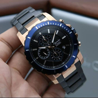 Alexandre Christie AC 6141 MC BBRBABU Chronograph Men Black Dial Blue