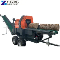 YG 30ton Log Processor / Log Splitter / Wood Cutter Gasoline Engine Firewood Processor Semi-Automatic Log Splitter