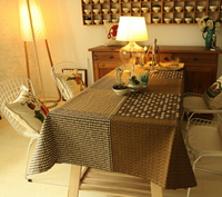 日式棉麻桌布高級感咖啡餐廳布藝西餐桌布客廳茶幾臺布長方形亞麻