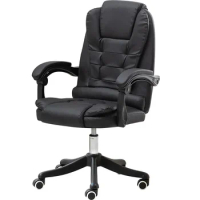Black chair office ergonomic soft and comfortable office home computer fixed arm swivel chair special offer