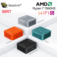 Beelink SER7 7840HS Mini PC AMD Ryzen 7 7840HS DDR5 32GB 1T SSD BT5.2 WiFi6 USB4 4K 60Hz USB3.2 1000M WLAN Desktop Game Computer