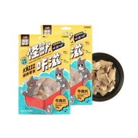【怪獸部落】咔滋原肉零食 凍乾牛肉片40g；兩包組(犬貓零食 寵物零食 獎勵點心)