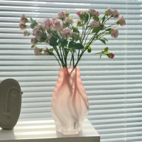 Colorful Chinese Plants Vase Glass Clear Interior Luxury Grand Vase Modern Bud Funny Pots