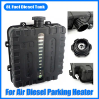 8L Air Diesel Heater Fuel Tank Oi Gasoline Storage With Cap For Car Truck Camper Caravan Strong Hard Plastic Black Garage