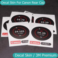 For Canon Rear Lens Cap Sticker Vinyl Wrap Film Decal Skin RF 24-70 70-200 28-70 24-105 50 85 100 135 F1.2 F2.8 F4 15-35 100-500