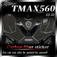 For Yamaha TMAX560 2022 2023 3D carbon fiber protective stickers body decoration accessories modification stickers