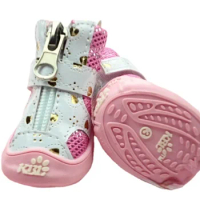 Gold Mesh Breathable Pet Shoes Dog Shoes Puppy Teddy Bear Non-slip Bottom for Small Dogs Dog Boots