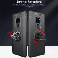 Huawei Mate 20X Case Mate20X Car Holder Stand Magnetic Bracket Finger Ring Silicone Cover Case for Huawei Mate 20 X Coque Capa
