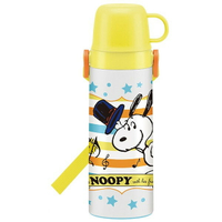 真愛日本 史努比 SNOOPY 超輕量 2WAY 不鏽鋼 冷水壺 保溫瓶 保冷瓶 保溫冷 600ml 水壺 4973307399978