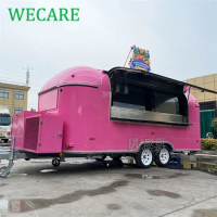 WECARE Catering Trailer Fully Equipped Remolque De Comida Fast Food Car Mobile Kitchen Food Truck with Pizza Oven for Sale