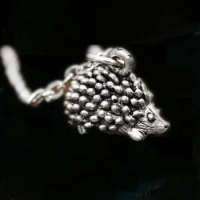 12pcs/lot Hedgehog Necklace Animal Jewelry Charm Pewter Porcupine