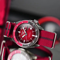 SEIKO Automatic Mechanical Watch Red Strap Anime Co-branded Vortex Anime Watch 10Bar Waterproof Casual Couple Watch