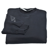 OFF-WHITE 箭頭指示圖案棉質長袖厚版T恤(黑)