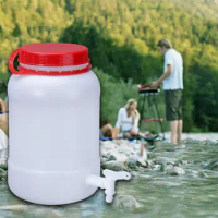 Water Storage Barrel with Spigot Drink Dispenser Canister 10L Water Carrier Water Container for Backpacking BBQ Survival Hiking