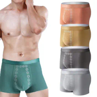 Men's Underwear Panties Massage Particle Bottom Gear Breathable Shorts Cotton Boxershorts Sexy Male Comfortable Plus Size Boxers