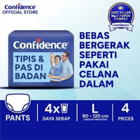 Confidence Popok Dewasa Celana Tipis & Pas L 4