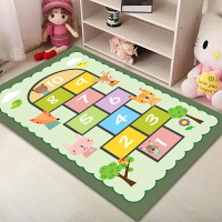 遊戲地毯 爬行墊 地毯 兒童房間臥室卡通跳房子格子游戲地毯早教幼稚園男女孩可客製化地墊『cyd19508』