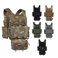 Equipment APPAREL LV119 Maritime Version Tactical Vest with Rifle triple magazine Pouch underneath hanging internal storage bag