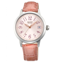ORIENT 東方錶 ELEGANT系列機械女錶-白x粉色錶帶/35.5mmFAC06004Z