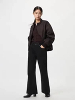UNIQLO Celana panjang Jeans wanita Bootcut BLACK 29