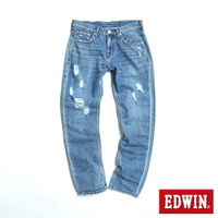 EDWIN 花洗直筒牛仔褲-男款 石洗藍 #503生日慶