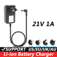 21V 1A Lithium Battery Charger 18650 Lithium Battery Polymer Set Hand Electric Drill Smart Charger EU Plug US Plug