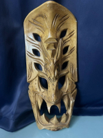 日本回流  塞班島面具 大號木雕面具臉譜壁掛  圖騰 塞班幾