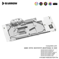Barrow GPU Water Block For MSI RTX 3070/3070 Ti SUPRIM X /GAMING X Graphics card Cooler 5V ARGB 3PIN AURA SYNC