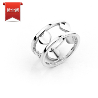二手品 Tiffany&amp;Co. 5個愛心鏤空925純銀寬版戒指