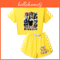 Olivia Rodrigo Adult Child Short Sleeve Shorts Sleep Set With Cotton Material For Nightwear