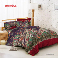Carmina Set Sprei Batik Size No.1 UK 180x200 Motif Drupadi Kamandaka Janardana Bahan Katun Microtex