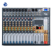 YYHC Pro Sound Powered Mixer 12Channel Karaoke professional Multifunction audio mixer DJ console with DSP EFX