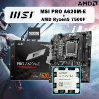 New AMD Ryzen 5 7500F R5 7500F CPU+MSI PRO A620M-E Motherboard M-ATX AMD B650 DDR5 memory slot AM5