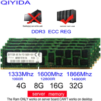 ddr3 4GB 8GB 16GB 4G 8G 16G 32G DDR3 10600R 12800R 14900R ECC REG 1600Mhz 1866Mhz 1333Mhz RAM Server memory support X58 X79 X99