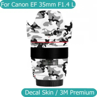 For Canon EF 35mm F1.4 L USM Decal Skin Camera Lens Sticker Vinyl Wrap Anti-Scratch Protective Film Coat EF 35 F/1.4 1.4 EF35