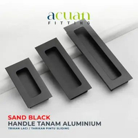 handle laci tanam aluminium kotak sand black - tarikan laci - tarikan tanam - handle tanam pintu sli