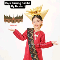 Baju Anak Adat Minang / Baju adat anak perempuan / Baju Kurung Basiba khas Minang / Baju Sekolah TK 
