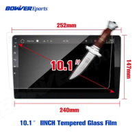 9 10.1 inch Car Tempered Glass Protective Film Car Sticker for Junsun V1 Car Radio Stereo DVD GPS Full Touch LCD screen