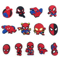 13-Piece Set Cartoon Spider-Man Series Shoe Charms Shoe Buckles Hole Shoe Accessories Hot-Selling Ac