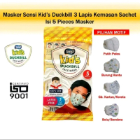 Sensi Masker Sensi Duckbil Kids Sachet isi 5 pcs Motif untuk Anak-anak Praktis dan Mudah Dibawa Meli