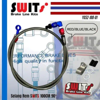 【COD】Swits Front Brake Hose (90 cm)  ( L type ) Brake Hose with Quick Release 100% original