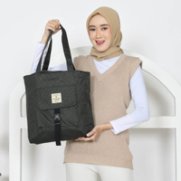 TOTEBAG WANITA /TOTE BAG RESLETING KANVAS SELEMPANG TAS TOTE IBU IBU PENGAJIAN BISA CUSTOM SABLON