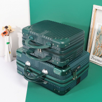 FE รหัสผ่านกระเป๋าเดินทางหญิง 14 กระเป๋าเดินทางขนาดเล็กและน้ำหนักเบามีกล่องเครื่องสำอางล็อค 16 กล่องเก็บของขนาดใหญ่ 4.2