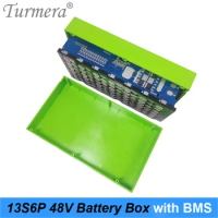 Lithium Battery Case 13S6P 48V E-bike with 15A 20A BMS Include Holder and Strip Nickel For Electric Bike Battery 48V Use Turmera