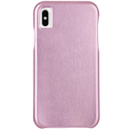 【美國 CASE-MATE】iPhone XS Max Barely There Leather(簡約超薄真皮手機殼-粉金色)